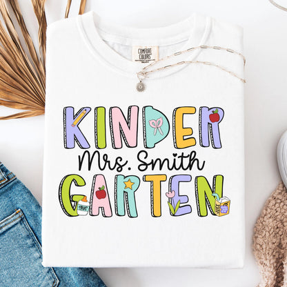 Comfort Colors Teacher Shirt, Kindergarten Teacher Shirt, Kindergarten Shirt, Back to School Shirt, Dream Team Tee, Teacher Appreciation Tee