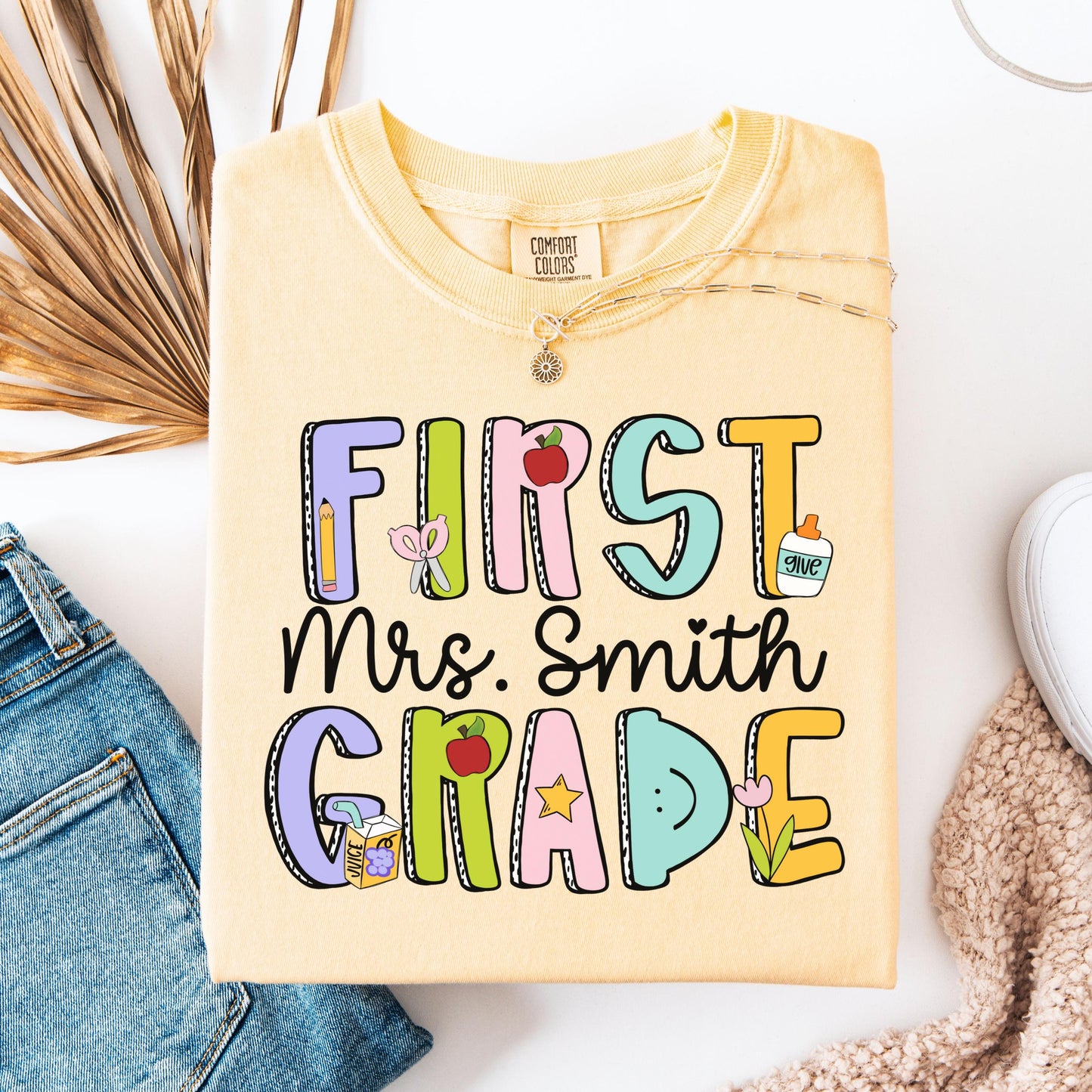 Comfort Colors Teacher Shirt, First Grade Teacher Shirt, 1st Grade Teacher Shirt, 1st Grade Teacher Tee, Back to School Shirt, Teacher Tee