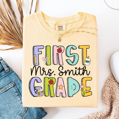Comfort Colors Teacher Shirt, First Grade Teacher Shirt, 1st Grade Teacher Shirt, 1st Grade Teacher Tee, Back to School Shirt, Teacher Tee