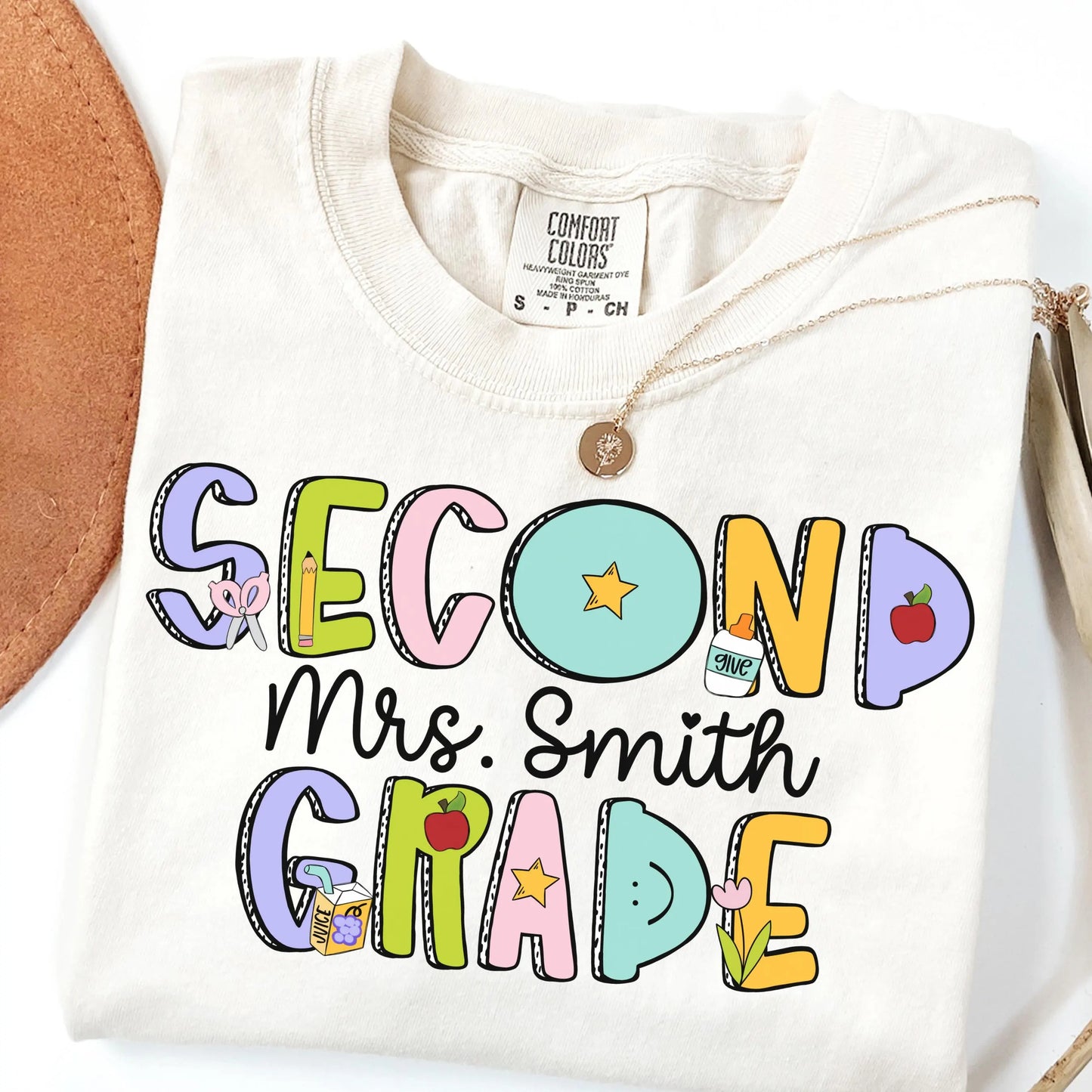 Comfort Colors Teacher Shirt, Second Grade Teacher Shirt, 2nd Grade Teacher Shirt, 2nd Grade Teacher Tee, Back to School Shirt, Teacher Tee