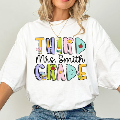 Comfort Colors Teacher Shirt, Third Grade Teacher Shirt, 3rd Grade Teacher Shirt, 3rd Grade Teacher Tee, Back to School Shirt, Teacher Tee