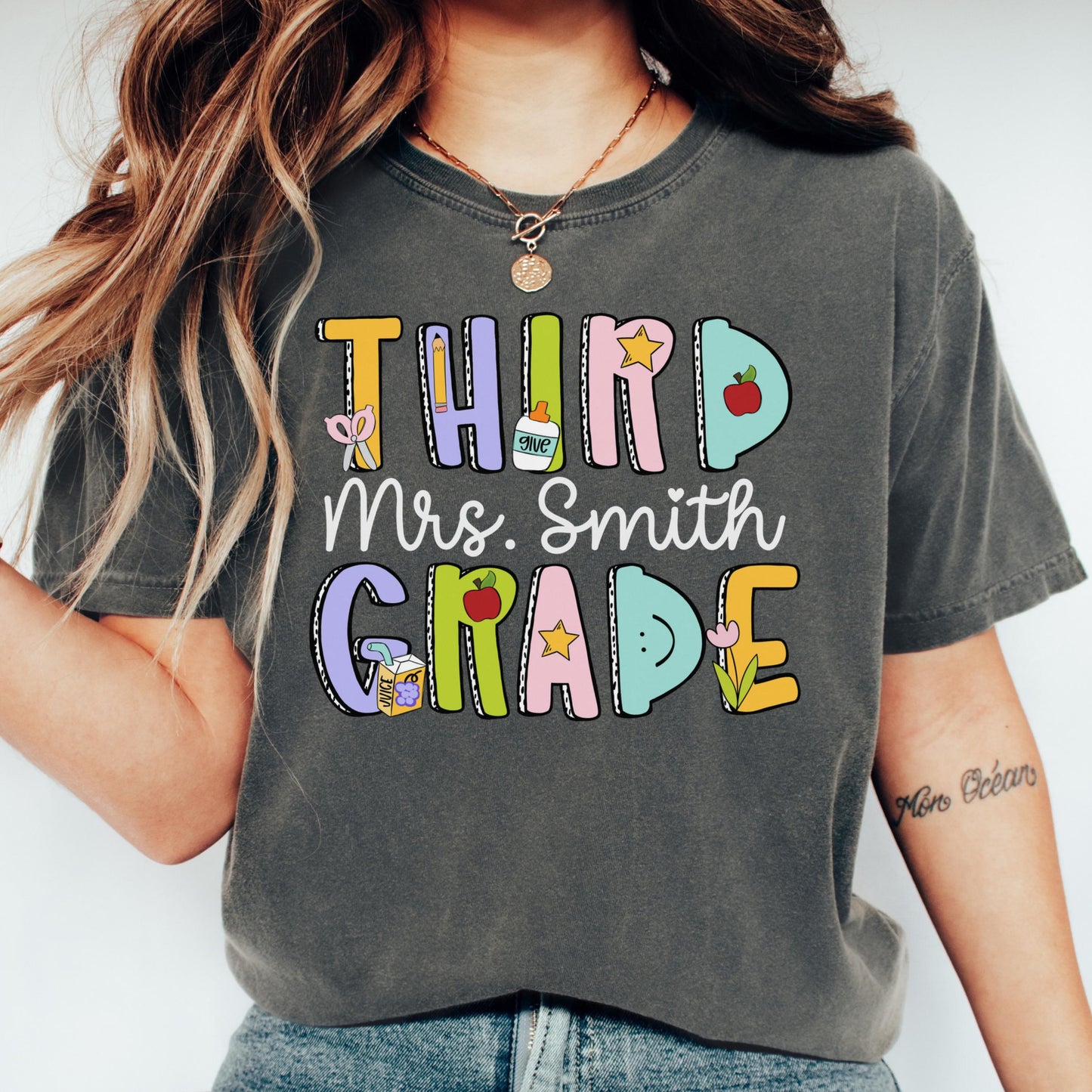 Comfort Colors Teacher Shirt, Third Grade Teacher Shirt, 3rd Grade Teacher Shirt, 3rd Grade Teacher Tee, Back to School Shirt, Teacher Tee