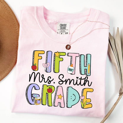 Comfort Colors Teacher Shirt, Fifth Grade Teacher Shirt, 5th Grade Teacher Shirt, Back to School Shirt, Dream Team Teacher Appreciation Tee