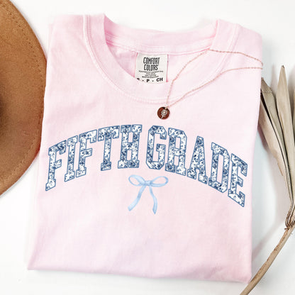 Comfort Colors Teacher Shirt, Fifth Grade Teacher Shirt, 5th Grade Teacher Shirt, Back to School Tee, Toile de Jouy Teacher Appreciation