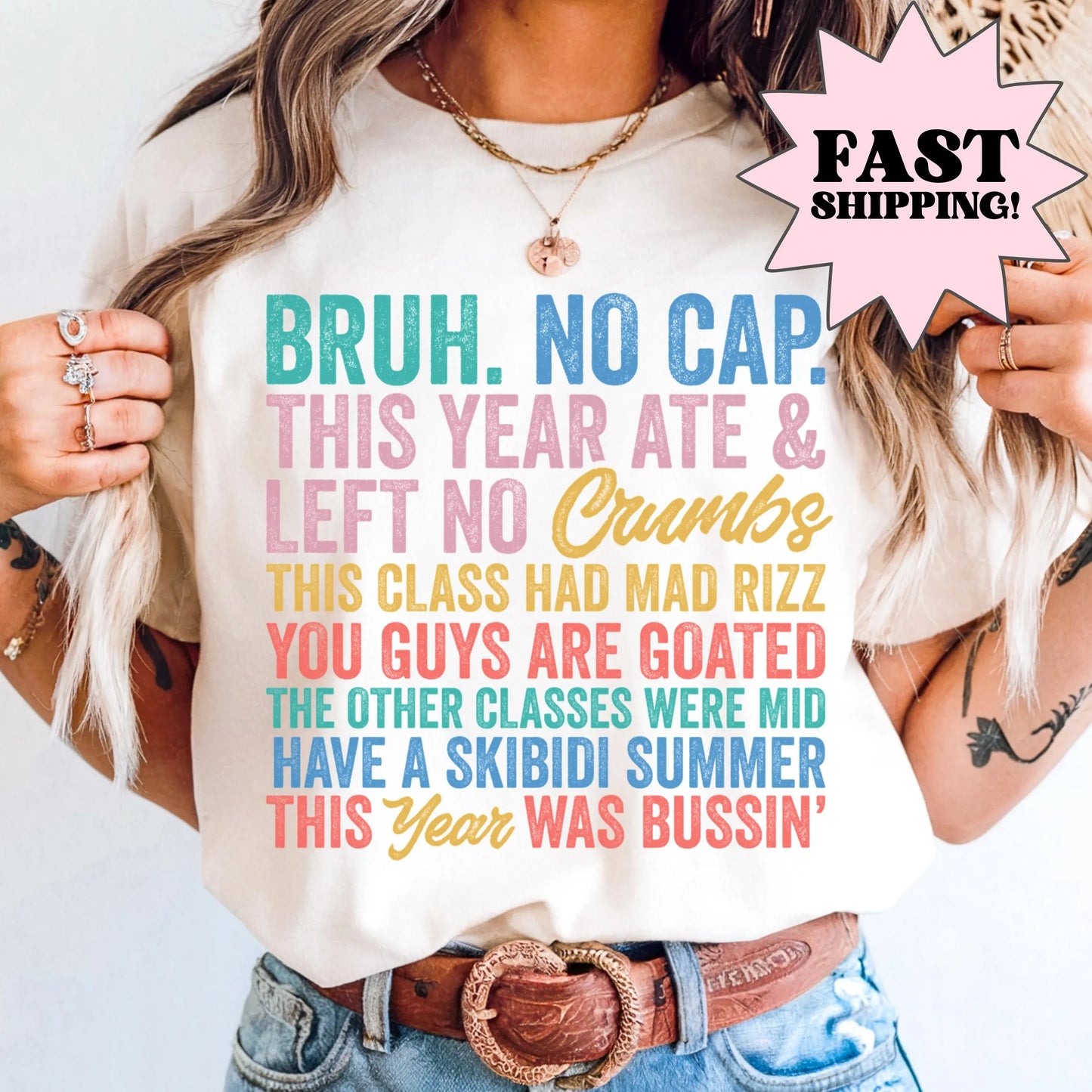 Comfort Colors Teacher Shirt, Teacher Shirts, Last Day Of School Shirt, Bruh No Cap Skibidi Shirt, Bussin Tshirt, Teacher Retirement Shirt