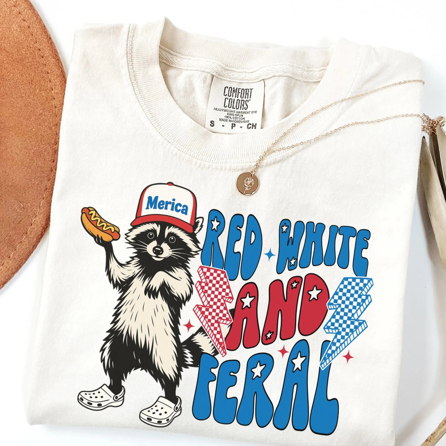 Comfort Colors 4th of July Shirt, USA Shirt, Fourth of July Shirt, Feral Shirt, Raccoon Shirt, Summer Shirt, USA Tee, Hot Dog Wiener Tee