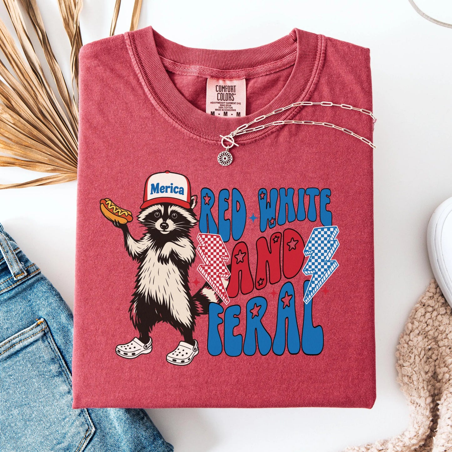 Comfort Colors 4th of July Shirt, USA Shirt, Fourth of July Shirt, Feral Shirt, Raccoon Shirt, Summer Shirt, USA Tee, Hot Dog Wiener Tee