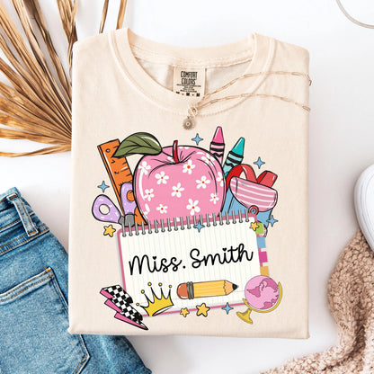 Comfort Colors Teacher Shirt, Teacher Shirts, Kindergarten Teacher Shirt, Custom Teacher Tshirt, Back to School Shirt, Teacher Appreciation