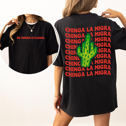 Comfort Colors Chinga La Migra Shirt, Abolish Ice Shirt, Ice Protest Shirt, FDT Tee, Foxtrot Delta Tango, Resistance Shirt, Mexican Pride