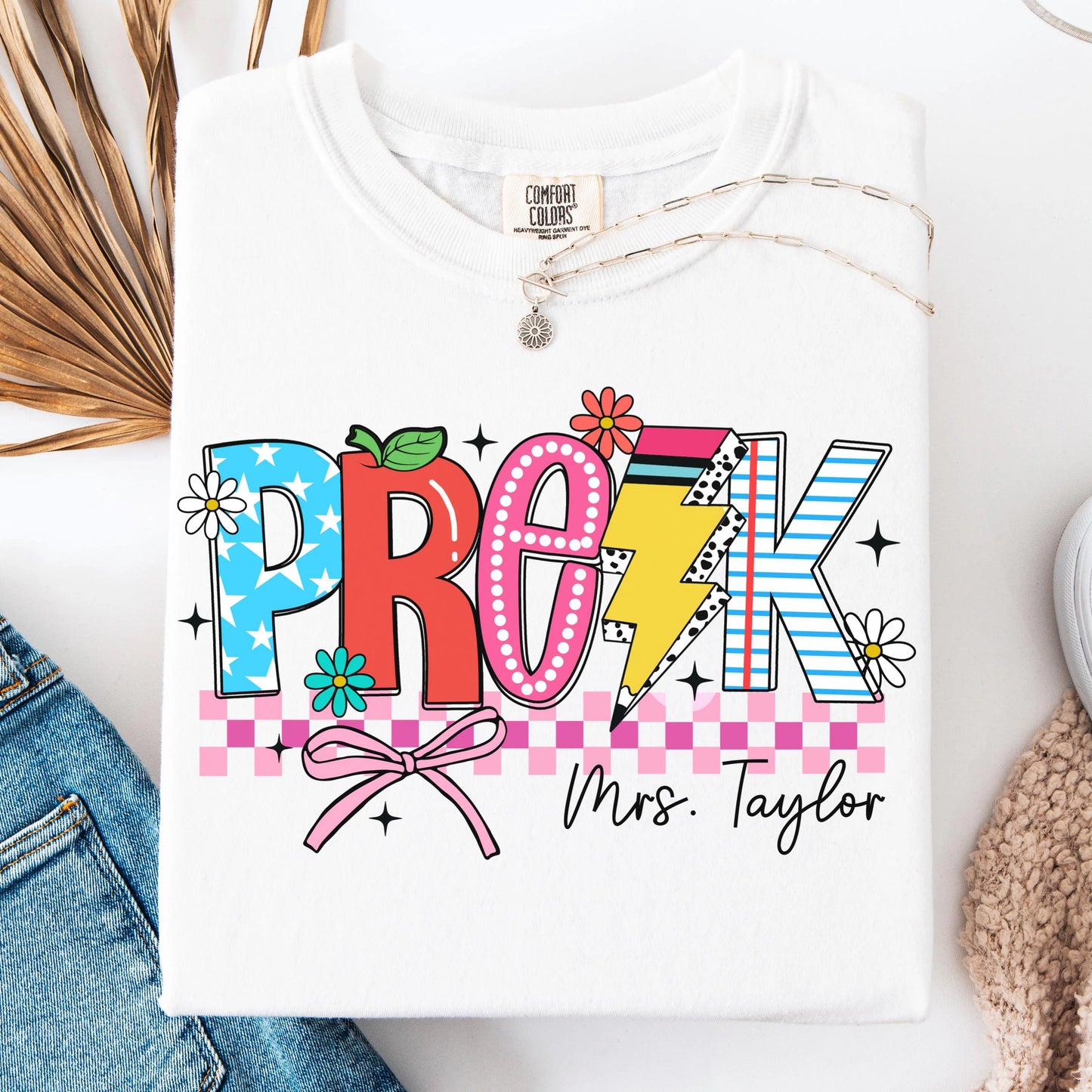 Comfort Colors Teacher Shirt, Pre K Teacher Shirt, Pre-K Teacher Shirt, Kindergarten Teacher Tee, Back to School Shirt, Teacher Tee