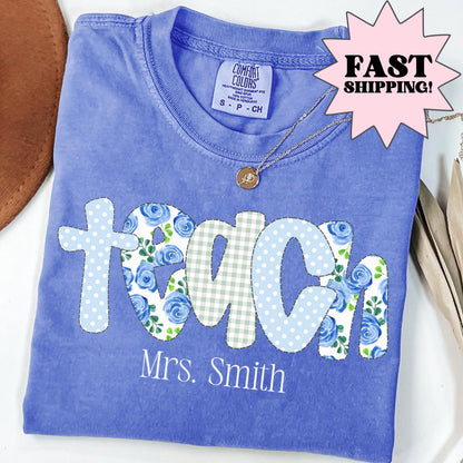 Comfort Colors Teacher Shirt, Teacher Shirts, Kindergarten Teacher Shirt, Custom Teacher Tshirt, Back to School Shirt, Teacher Appreciation