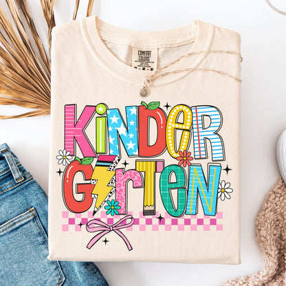Comfort Colors Teacher Shirt, Kindergarten Teacher Shirt, Kindergarten Shirt, Back to School Shirt, Custom Teacher Appreciation Tee