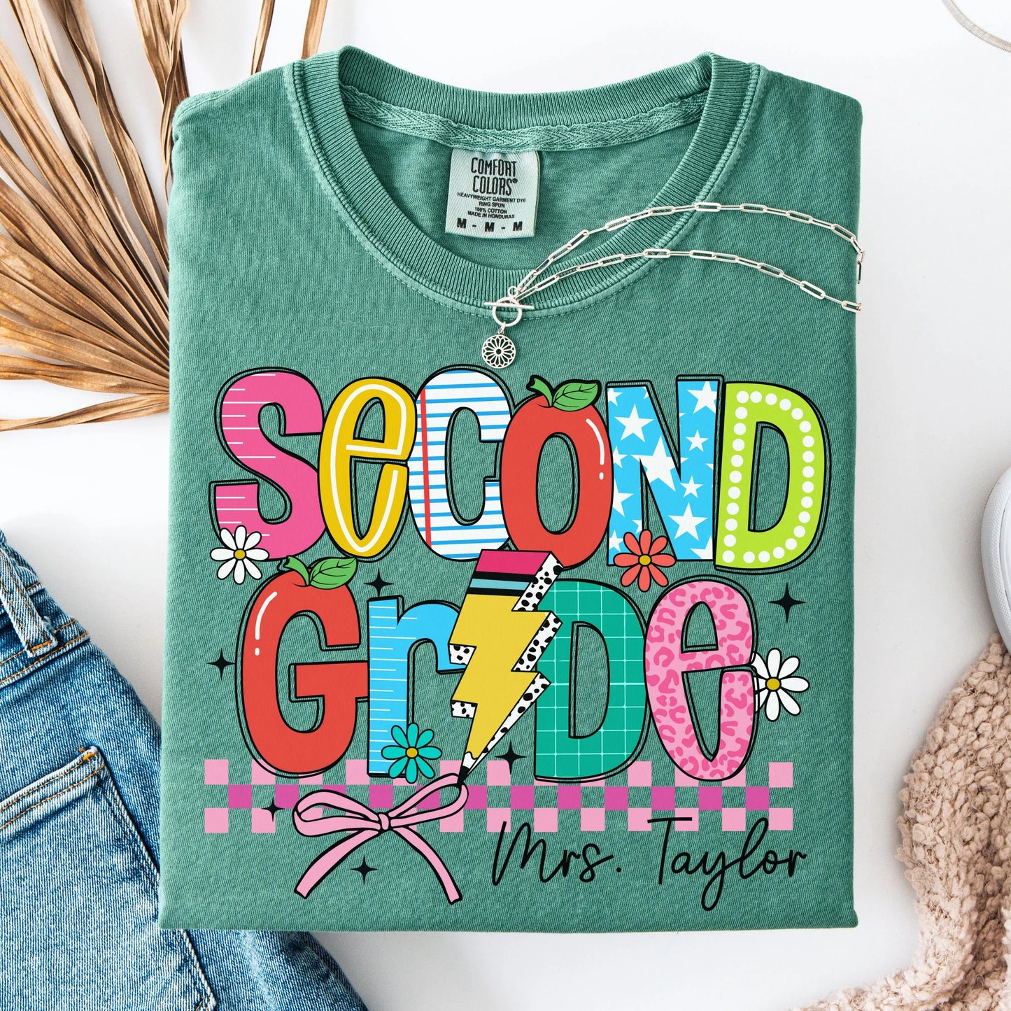 Comfort Colors Teacher Shirt, Second Grade Teacher Shirt, 2nd Grade Teacher Shirt, 2nd Grade Teacher Tee, Back to School Shirt, Teacher Tee