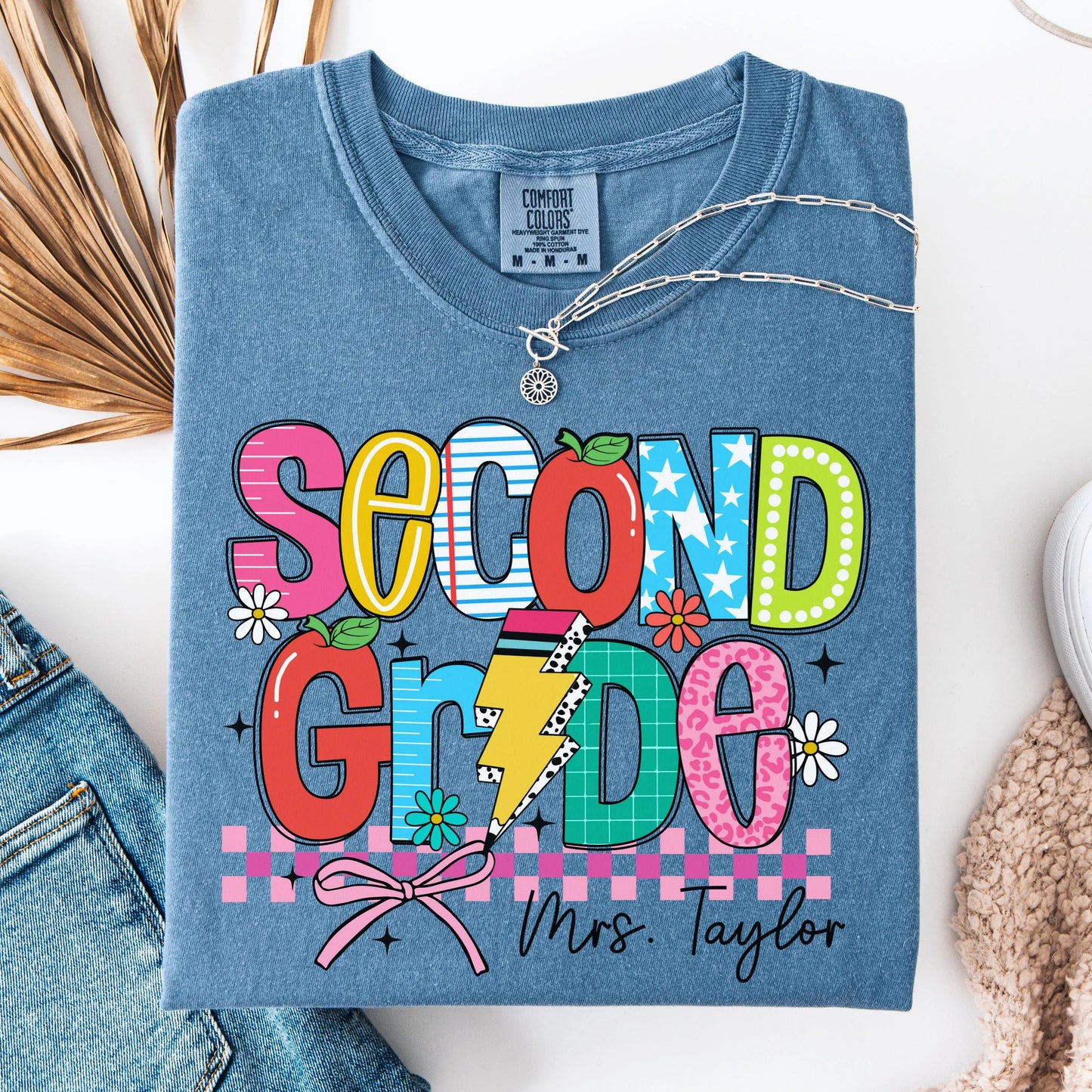 Comfort Colors Teacher Shirt, Second Grade Teacher Shirt, 2nd Grade Teacher Shirt, 2nd Grade Teacher Tee, Back to School Shirt, Teacher Tee
