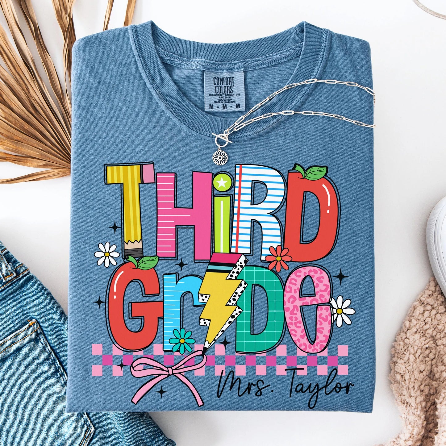 Comfort Colors Teacher Shirt, Third Grade Teacher Shirt, 3rd Grade Teacher Shirt, 3rd Grade Teacher Tee, Back to School Shirt, Teacher Tee