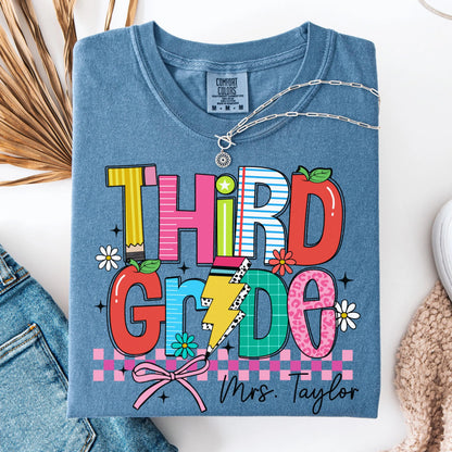 Comfort Colors Teacher Shirt, Third Grade Teacher Shirt, 3rd Grade Teacher Shirt, 3rd Grade Teacher Tee, Back to School Shirt, Teacher Tee
