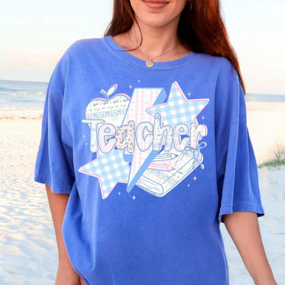 Comfort Colors Teacher Shirt, Teacher Shirts, Kindergarten Teacher Shirt, Custom Teacher Tshirt, Back to School Shirt, Teacher Appreciation