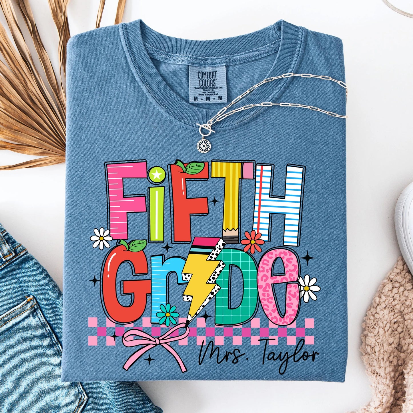 Comfort Colors Teacher Shirt, Fifth Grade Teacher Shirt, 5th Grade Teacher Shirt, 5th Grade Teacher Tee, Back to School Shirt, Teacher Tee