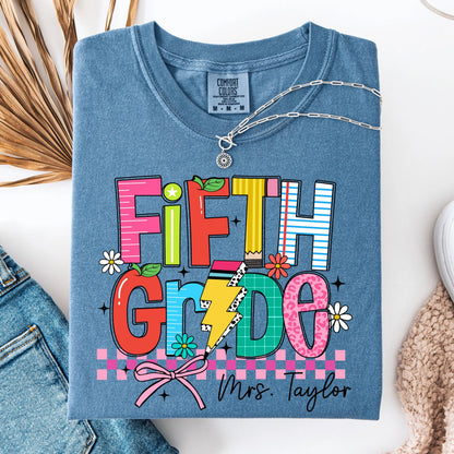 Comfort Colors Teacher Shirt, Fifth Grade Teacher Shirt, 5th Grade Teacher Shirt, 5th Grade Teacher Tee, Back to School Shirt, Teacher Tee