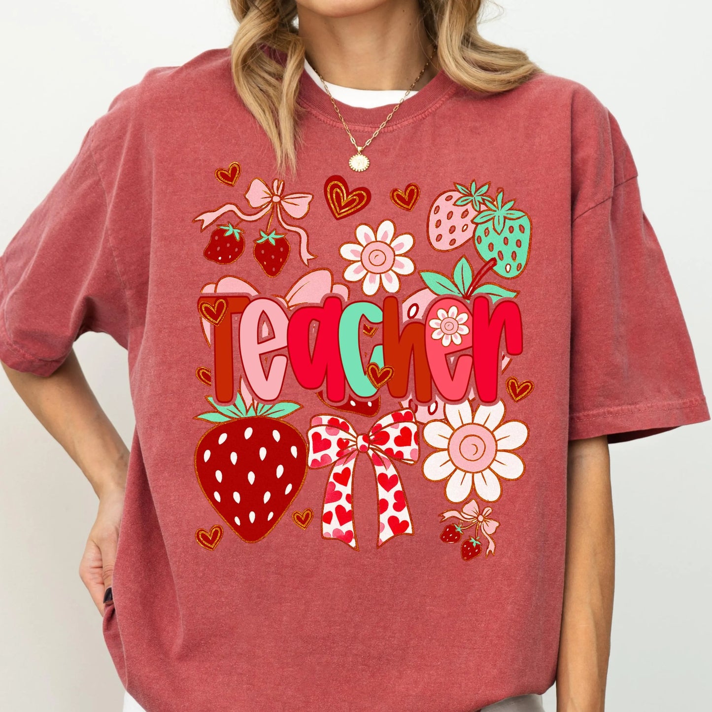 Comfort Colors Teacher Shirt, Teacher Shirts, Kindergarten Teacher Shirt, Strawberry Teacher Shirt, Back to School Tee, Teacher Appreciation