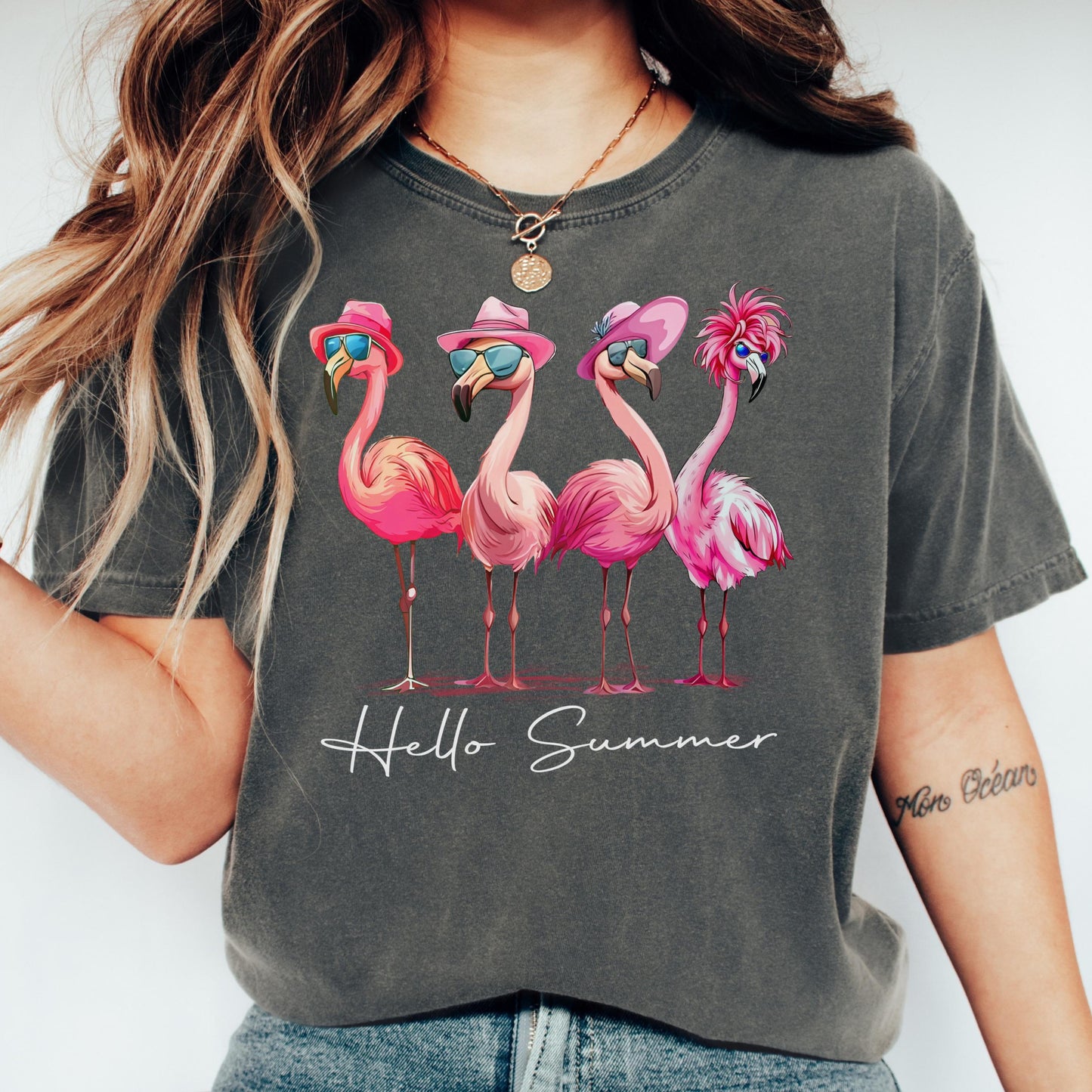 Comfort Colors Summer Shirt, Flamingo Shirt, Beach Shirt,  Vacation Shirt, Summer Vibes Shirt, Hello Summer Shirt, Crusie Tee, Funny Shirt
