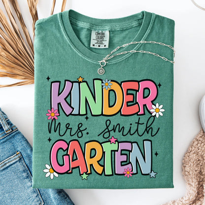 Comfort Colors Teacher Shirt, Kindergarten Teacher Shirt, Kindergarten Shirt, Back to School Shirt, Custom Teacher Appreciation Tee