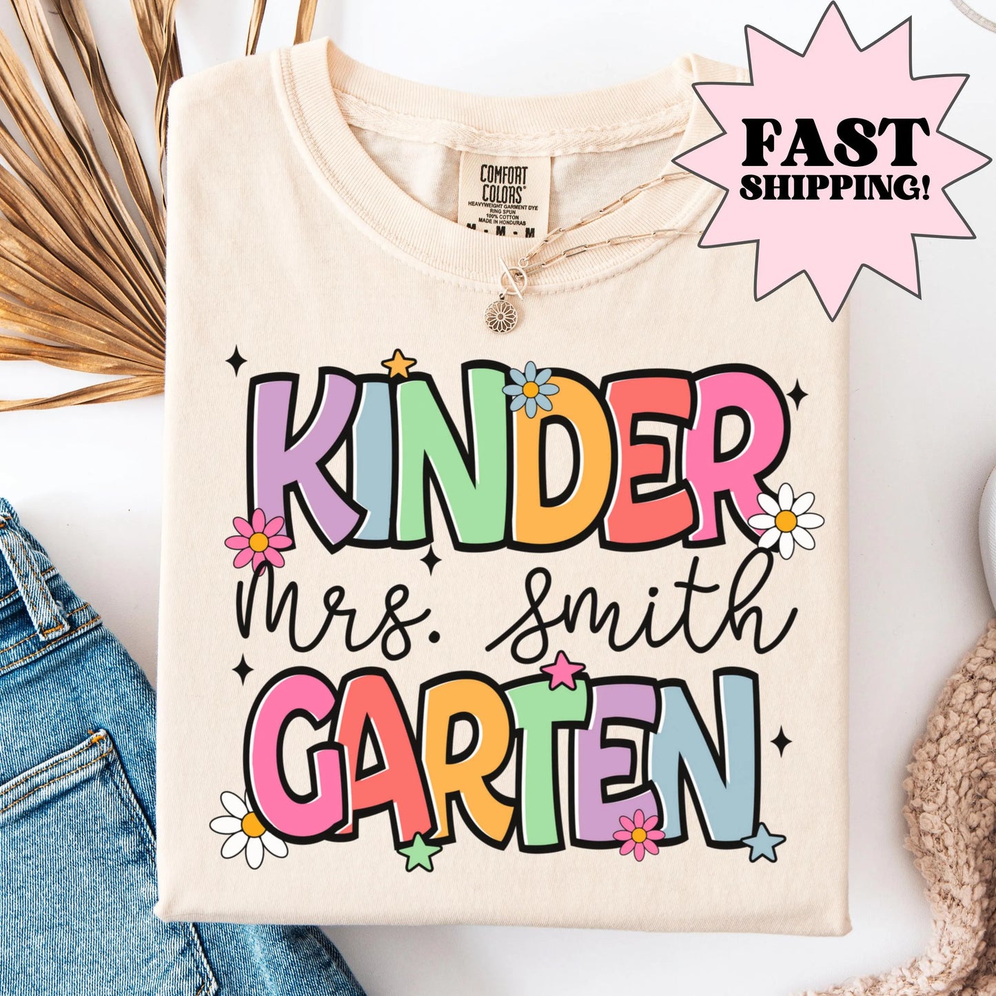 Comfort Colors Teacher Shirt, Kindergarten Teacher Shirt, Kindergarten Shirt, Back to School Shirt, Custom Teacher Appreciation Tee