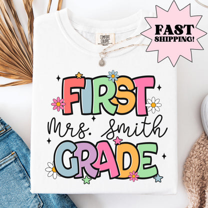 Comfort Colors Teacher Shirt, First Grade Teacher Shirt, 1st Grade Teacher Shirt, 1st Grade Teacher Tee, Back to School Shirt, Teacher Tee