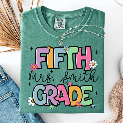Comfort Colors Teacher Shirt, Fifth Grade Teacher Shirt, 5th Grade Teacher Shirt, 5th Grade Teacher Tee, Back to School Shirt, Teacher Tee