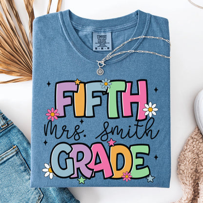 Comfort Colors Teacher Shirt, Fifth Grade Teacher Shirt, 5th Grade Teacher Shirt, 5th Grade Teacher Tee, Back to School Shirt, Teacher Tee