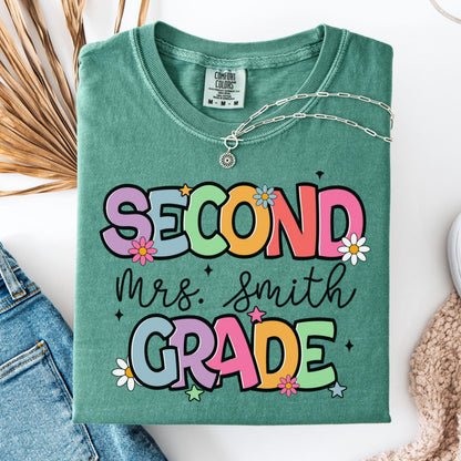 Comfort Colors Teacher Shirt, Second Grade Teacher Shirt, 2nd Grade Teacher Shirt, 2nd Grade Teacher Tee, Back to School Shirt, Teacher Tee