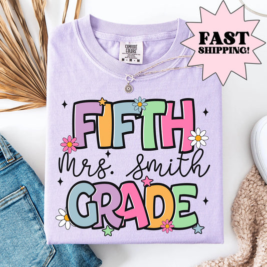 Comfort Colors Teacher Shirt, Fifth Grade Teacher Shirt, 5th Grade Teacher Shirt, 5th Grade Teacher Tee, Back to School Shirt, Teacher Tee