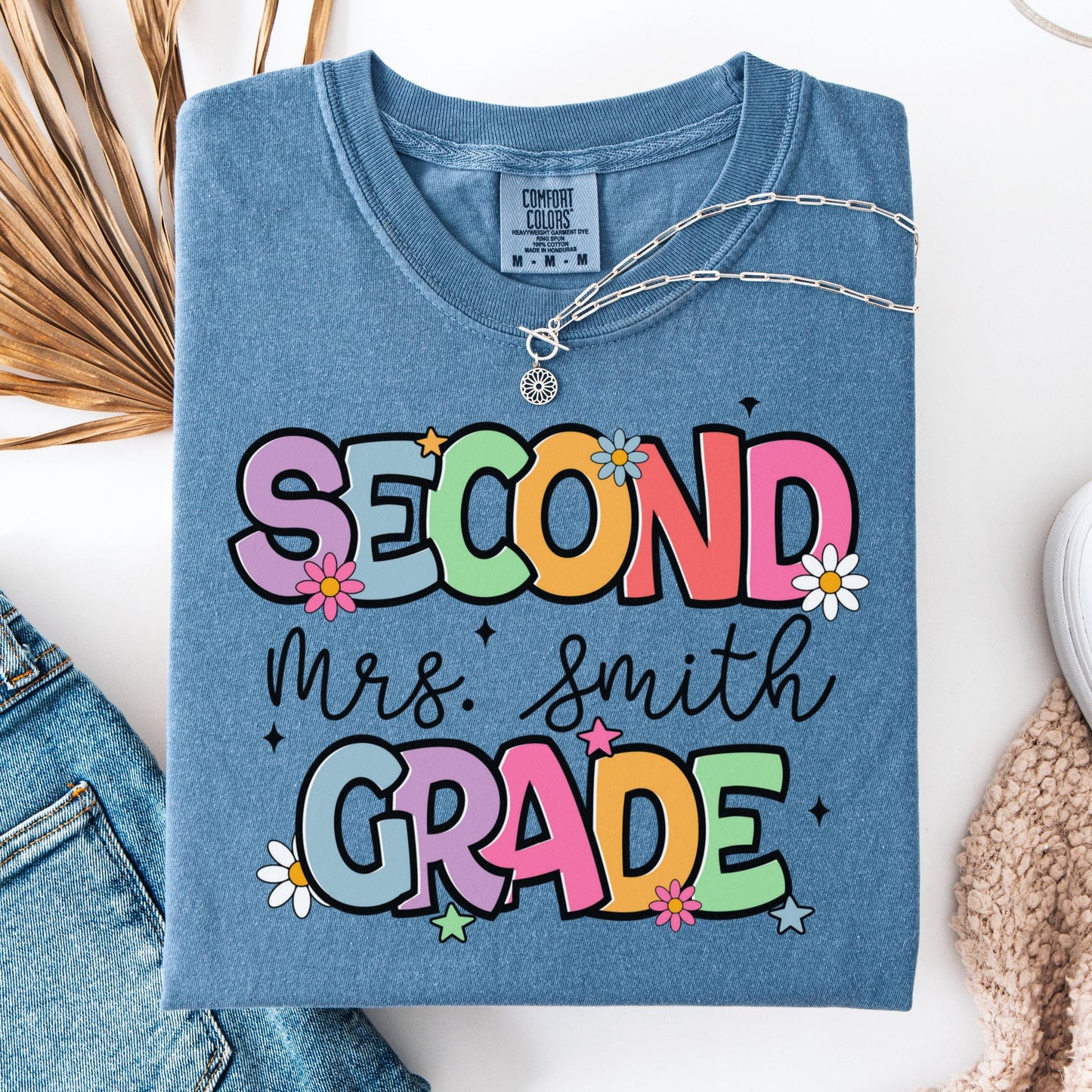 Comfort Colors Teacher Shirt, Second Grade Teacher Shirt, 2nd Grade Teacher Shirt, 2nd Grade Teacher Tee, Back to School Shirt, Teacher Tee