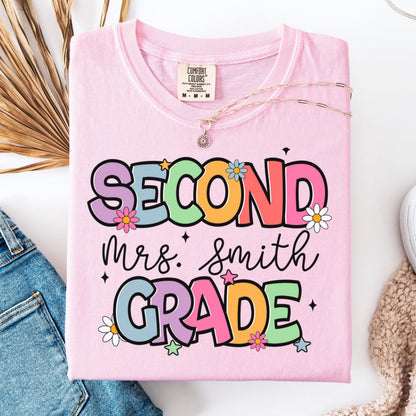 Comfort Colors Teacher Shirt, Second Grade Teacher Shirt, 2nd Grade Teacher Shirt, 2nd Grade Teacher Tee, Back to School Shirt, Teacher Tee