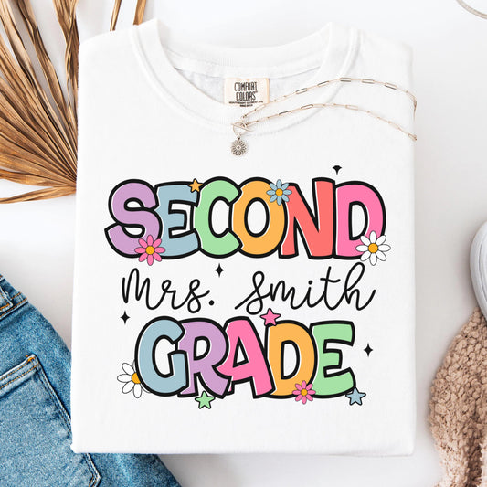 Comfort Colors Teacher Shirt, Second Grade Teacher Shirt, 2nd Grade Teacher Shirt, 2nd Grade Teacher Tee, Back to School Shirt, Teacher Tee