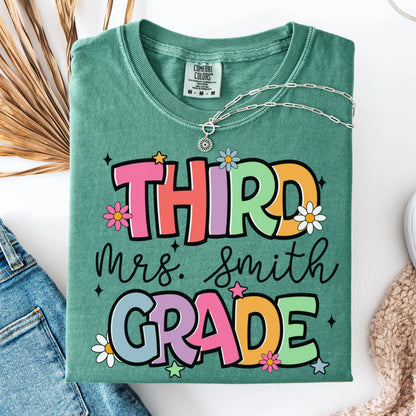 Comfort Colors Teacher Shirt, Third Grade Teacher Shirt, 3rd Grade Teacher Shirt, 3rd Grade Teacher Tee, Back to School Shirt, Teacher Tee