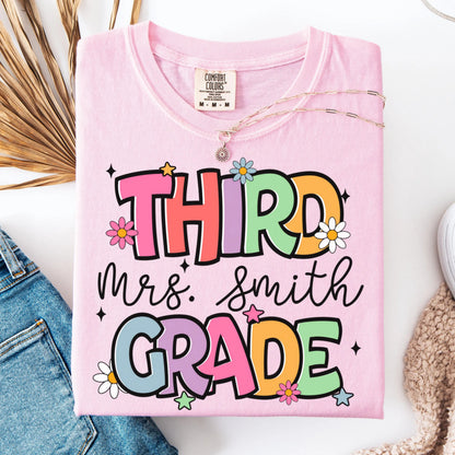 Comfort Colors Teacher Shirt, Third Grade Teacher Shirt, 3rd Grade Teacher Shirt, 3rd Grade Teacher Tee, Back to School Shirt, Teacher Tee