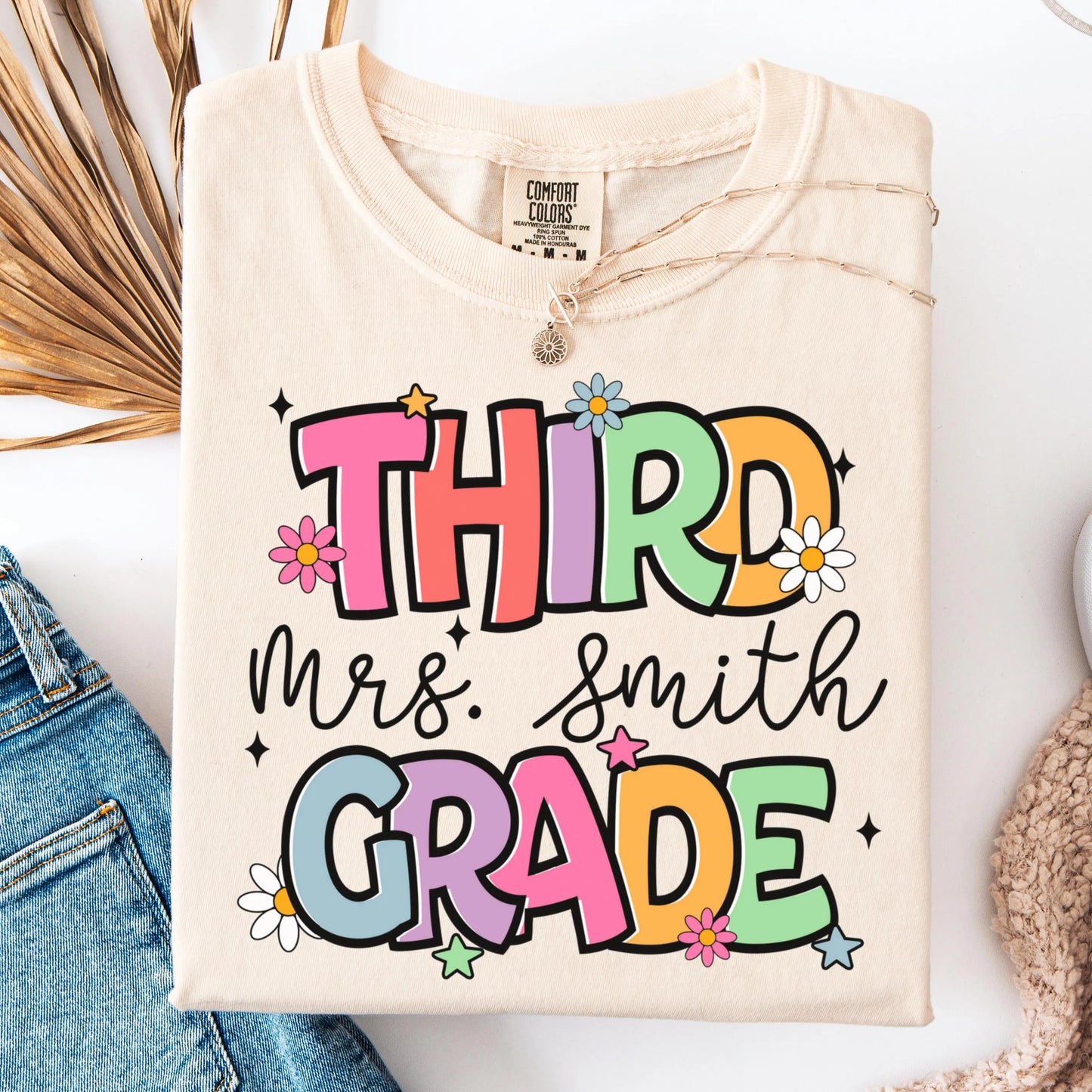Comfort Colors Teacher Shirt, Third Grade Teacher Shirt, 3rd Grade Teacher Shirt, 3rd Grade Teacher Tee, Back to School Shirt, Teacher Tee
