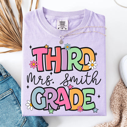 Comfort Colors Teacher Shirt, Third Grade Teacher Shirt, 3rd Grade Teacher Shirt, 3rd Grade Teacher Tee, Back to School Shirt, Teacher Tee