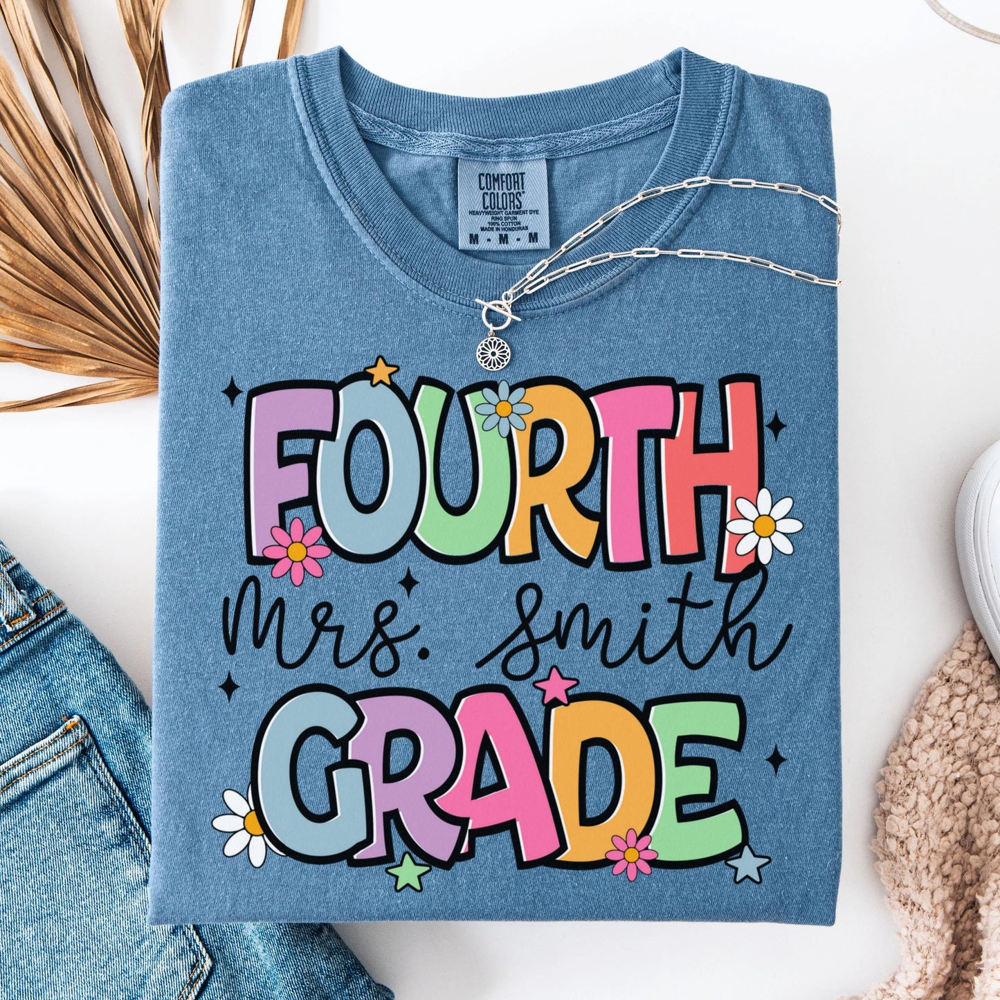 Comfort Colors Teacher Shirt, Fourth Grade Teacher Shirt, 4th Grade Teacher Shirt, Back to School Shirt, Custom Teacher Appreciation Tee