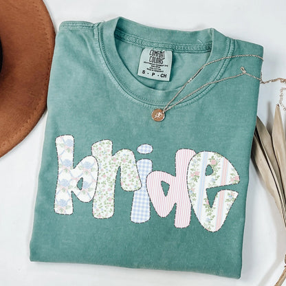 Comfort Colors Bride Shirt, Bachelorette Shirt, Future Mrs Shirt, Personalized Bride Shirt, Coquette Floral Bride Tshirt, Wedding Shirt