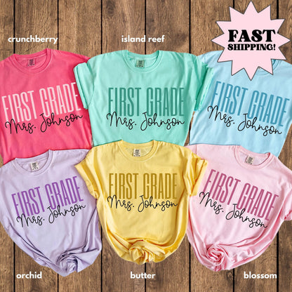 Comfort Colors Teacher Shirt, First Grade Teacher Shirt, 1st Grade Teacher Shirt, 1st Grade Teacher Tee, Back to School Shirt, Teacher Tee