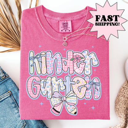 Comfort Colors Teacher Shirt, Kindergarten Teacher Shirt, Kindergarten Shirt, Back to School Shirt, Custom Teacher Appreciation Tee