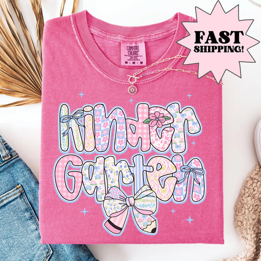 Comfort Colors Teacher Shirt, Kindergarten Teacher Shirt, Kindergarten Shirt, Back to School Shirt, Custom Teacher Appreciation Tee