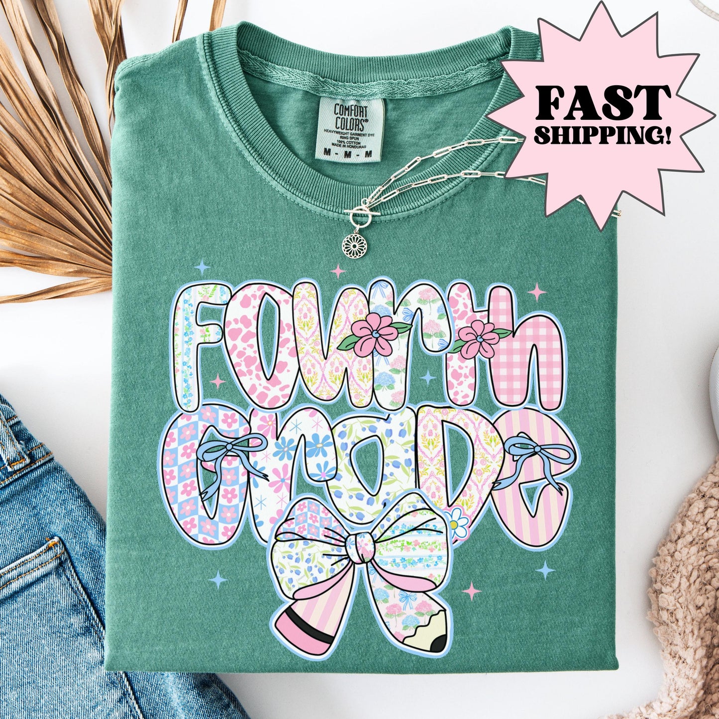 Comfort Colors Teacher Shirt, Fourth Grade Teacher Shirt, 4th Grade Teacher Shirt, Back to School Shirt, Custom Teacher Appreciation Tee