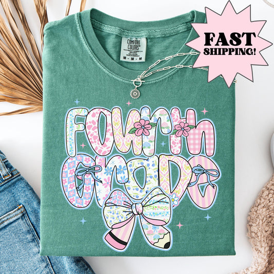 Comfort Colors Teacher Shirt, Fourth Grade Teacher Shirt, 4th Grade Teacher Shirt, Back to School Shirt, Custom Teacher Appreciation Tee