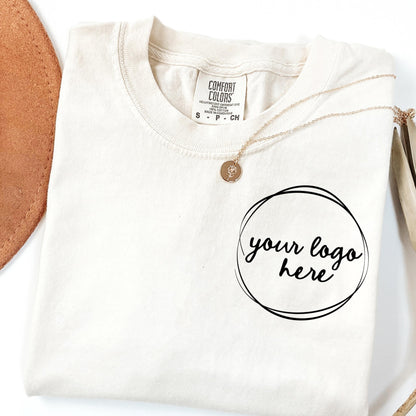 Comfort Colors Company Logo Shirt, Custom Logo Shirt, Company Logo Tee, Business Logo Shirt, Custom School Logo, Team Logo Shirt, Custom Tee