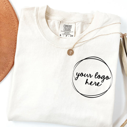 Comfort Colors Company Logo Shirt, Custom Logo Shirt, Company Logo Tee, Business Logo Shirt, Custom School Logo, Team Logo Shirt, Custom Tee