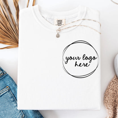 Comfort Colors Company Logo Shirt, Custom Logo Shirt, Company Logo Tee, Business Logo Shirt, Custom School Logo, Team Logo Shirt, Custom Tee