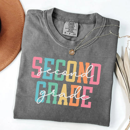 Comfort Colors Teacher Shirt, Second Grade Teacher Shirt, 2nd Grade Teacher Shirt, 2nd Grade Teacher Tee, Back to School Shirt, Teacher Tee